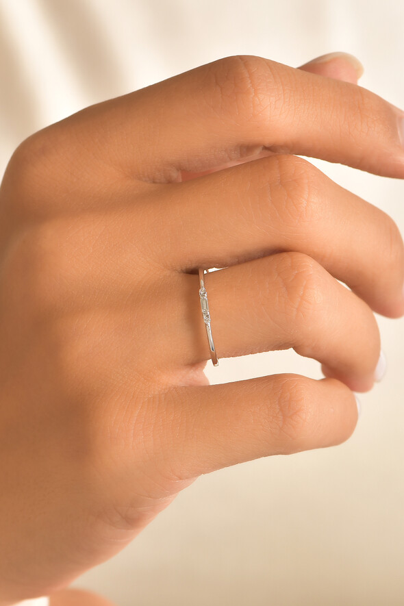 0.05 Karat Pırlanta Yüzük - 3