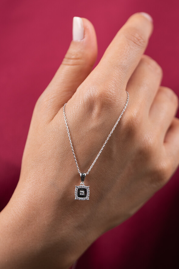 0,12 Karat Pırlanta Kolye - 