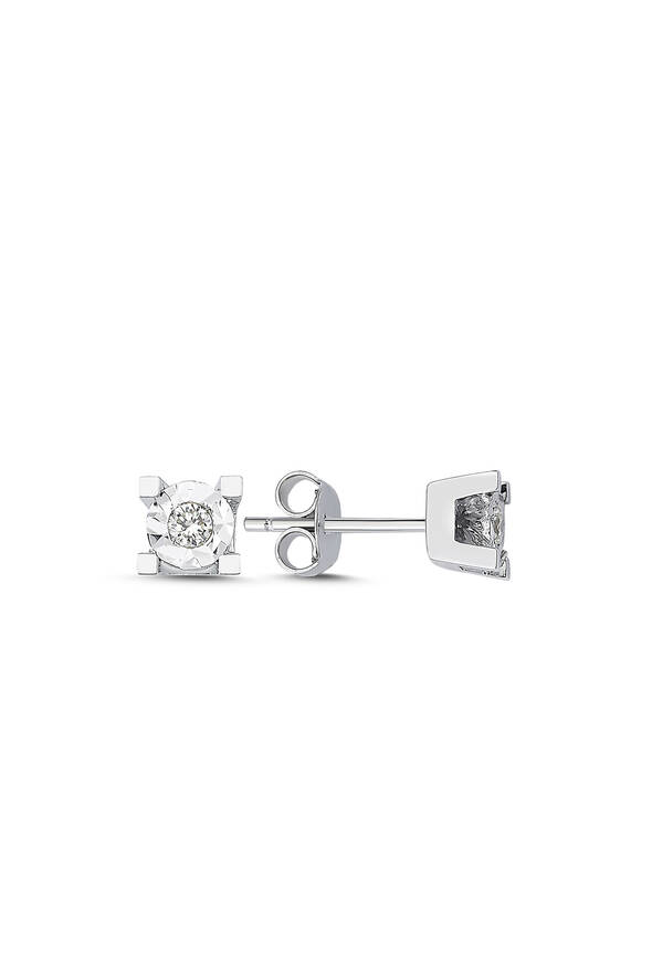 0.12 Karat Pırlanta Küpe - 1