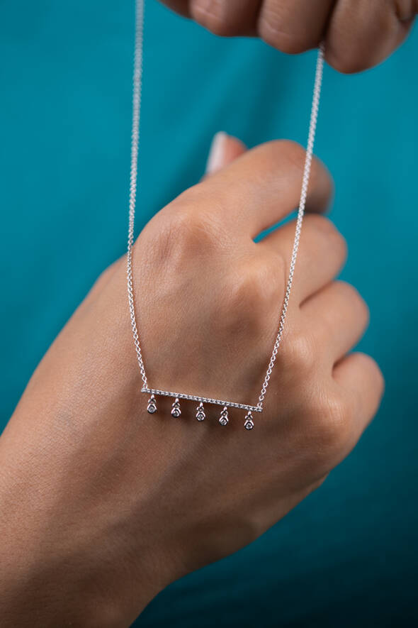 0,15 Karat Pırlanta Kolye - 1