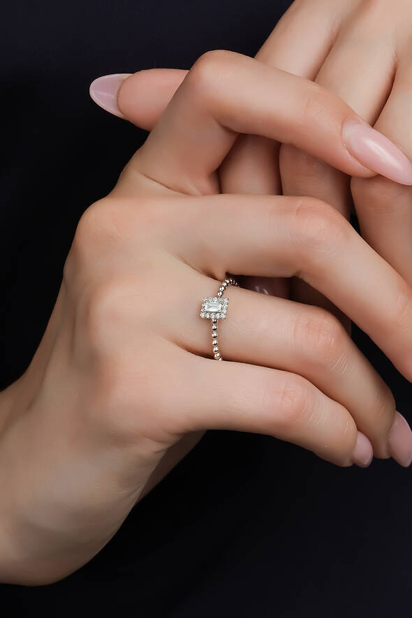 0.17 Karat Pırlanta Tasarım Yüzük - 2