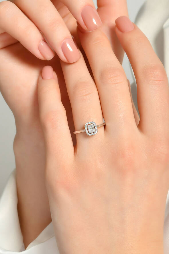 0.20 Karat Pırlanta Baget - 2