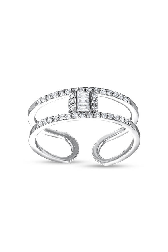 0.20 Karat Pırlanta Baget Yüzük - 1