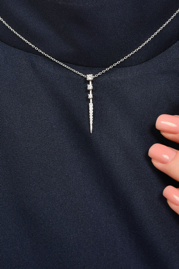 0.23 Karat Pırlanta Kolye - 2