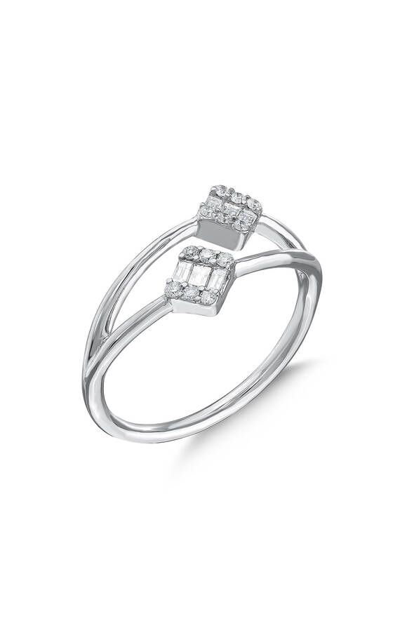 0.24 Karat Pırlanta Baget Yüzük - 2