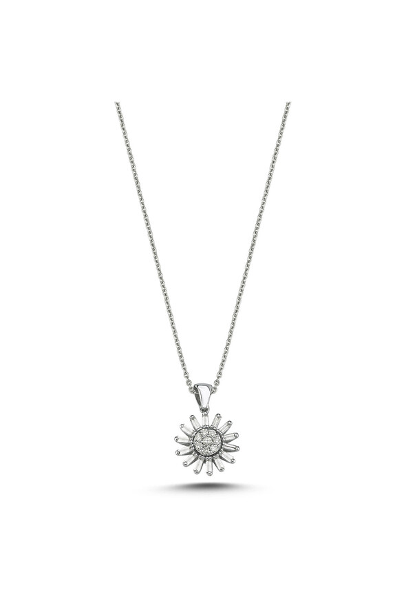 0.25 Karat Pırlanta Güneş Kolye - 1