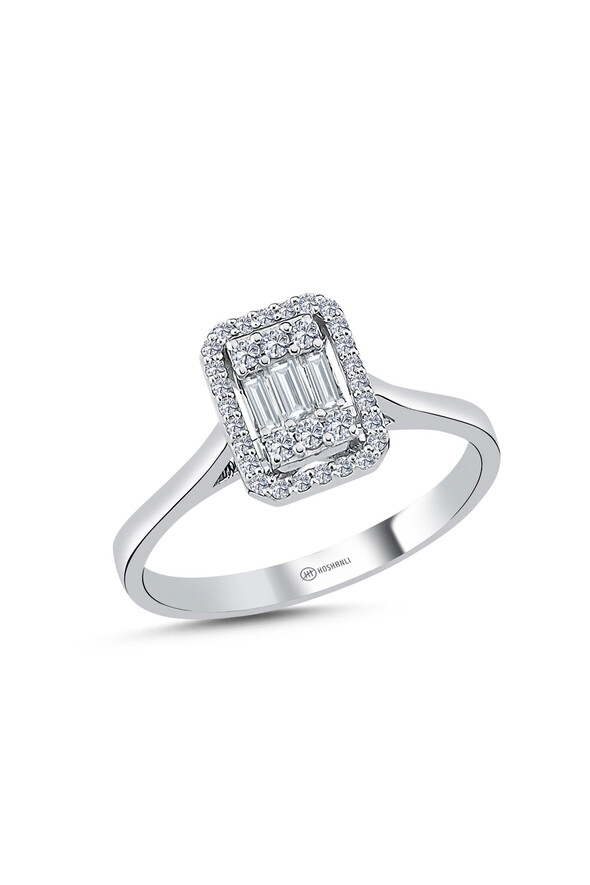 0.26 Karat Pırlanta Baget Yüzük - 