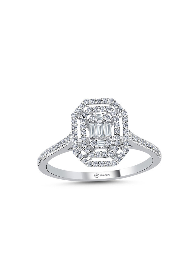 0.32 Karat Baget Pırlanta Yüzük - 