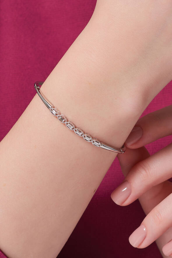 0.32 Karat Pırlanta Baget Bileklik - 2