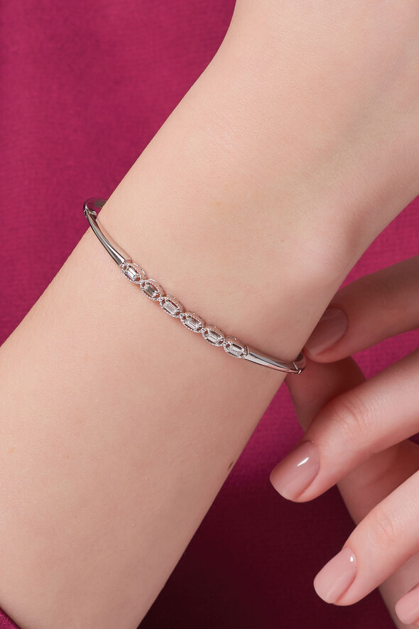 0.32 Karat Pırlanta Baget Bileklik - 2