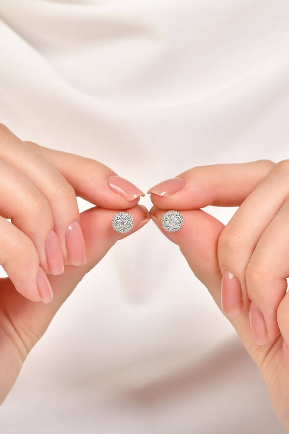 0.34 Karat Pırlanta Küpe - 2