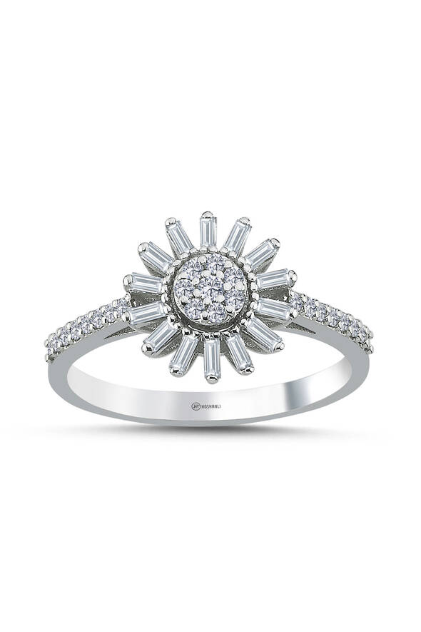 0.36 Karat Pırlanta Güneş Yüzük - 1