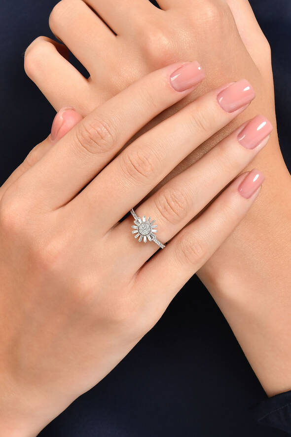 0.36 Karat Pırlanta Güneş Yüzük - 2