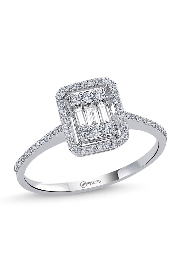 0,41 Karat Pırlanta Baget Yüzük - 2