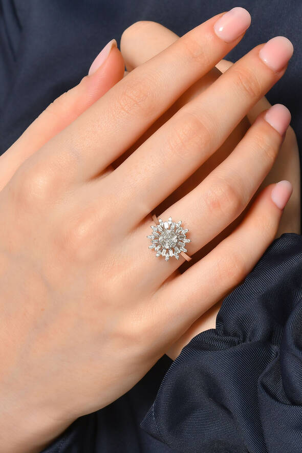 0.47 Karat Pırlanta Tasarım Yüzük - 2