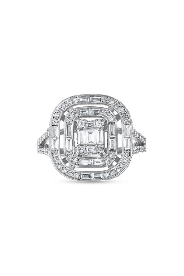 0,70 Karat Pırlanta Baget Yüzük - 