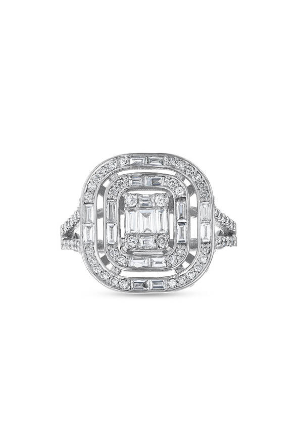 0,70 Karat Pırlanta Baget Yüzük - 1