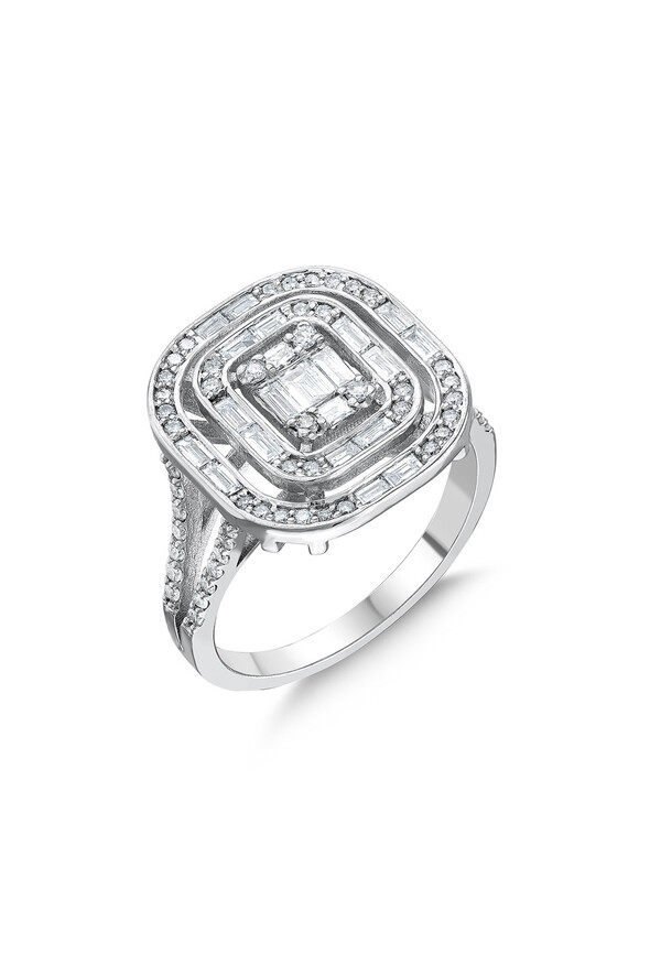 0,70 Karat Pırlanta Baget Yüzük - 2