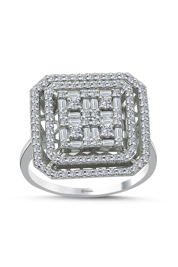 0.76 Karat Pırlanta Baget Yüzük - 