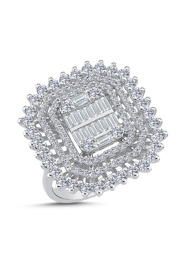 1.73 Karat Pırlanta Baget Yüzük - 