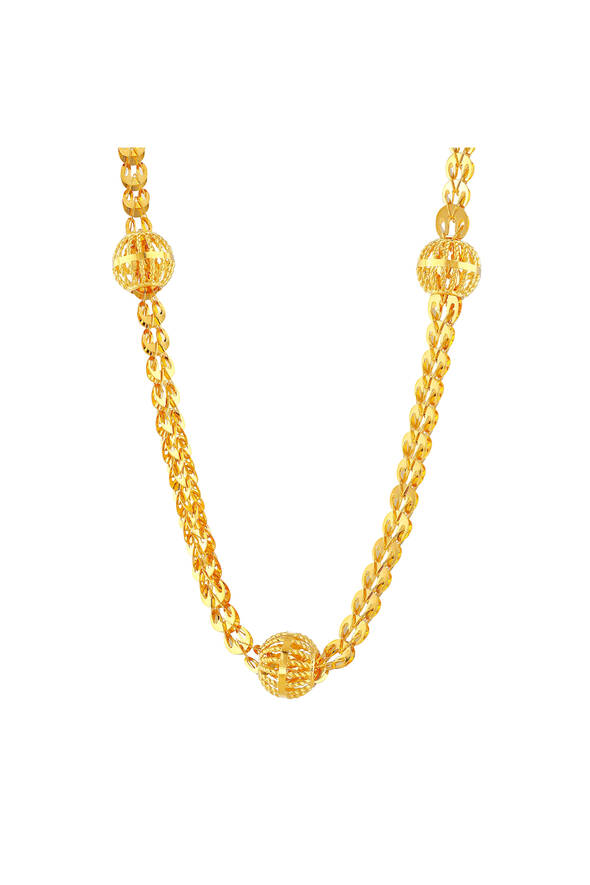 22 Ayar Top Detaylı Altın Kolye - 1