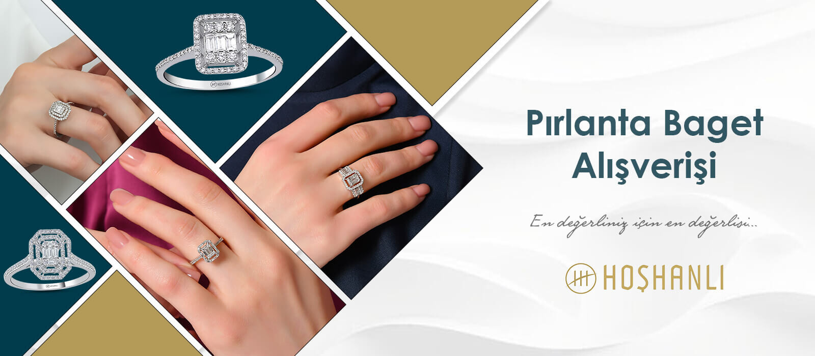 Hoşhanlı Kuyumculuk pırlanta baget yüzük alışverişi ve baget kesim modelleri