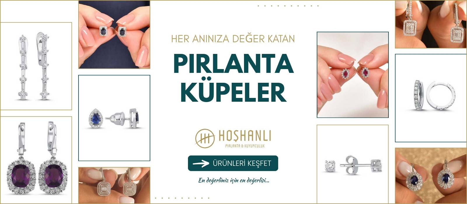 Hoşhanlı Kuyumculuk pırlanta küpe modelleri