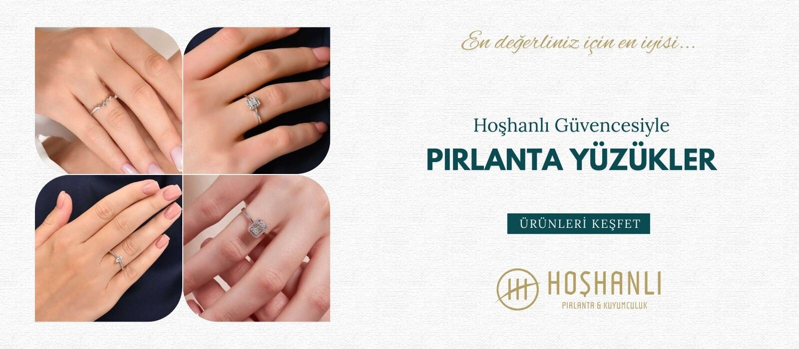 Hoşhanlı Kuyumculuk pırlanta tektaş yüzük modelleri ve koleksiyonu