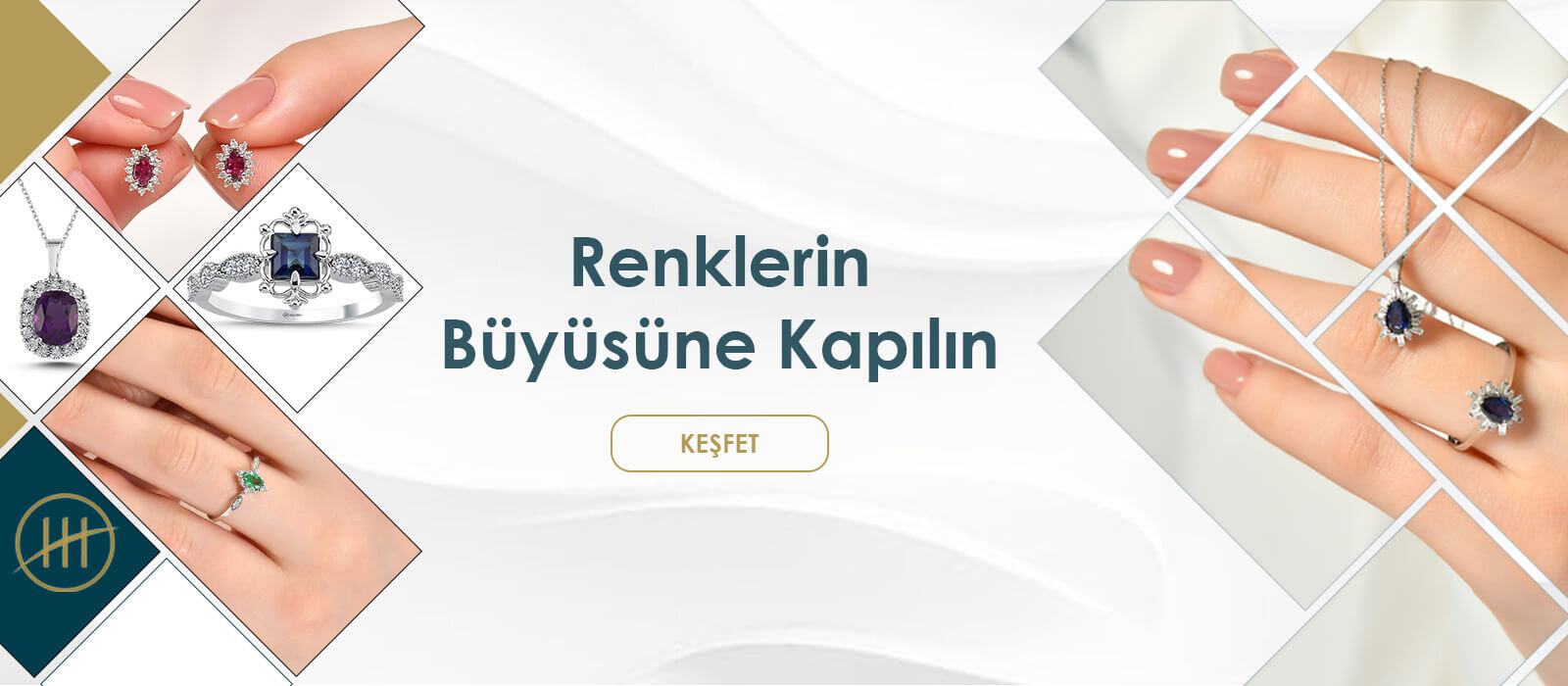 Hoşhanlı Kuyumculuk renkli değerli taş yüzükler