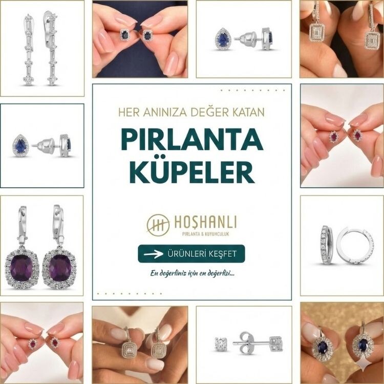 Hoşhanlı Kuyumculuk pırlanta küpe modelleri