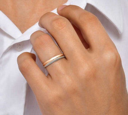 İki Renk Altın Alyans - Hoşhanlı Kuyumculuk