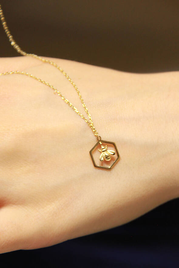 Arılı Altın Kolye - 1