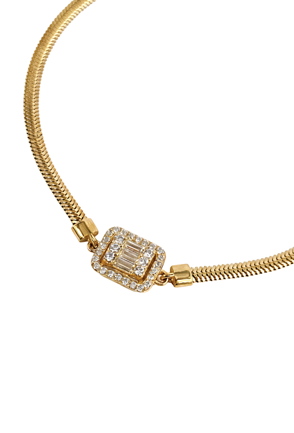 Baget Balıksırtı Model Altın Bileklik - 2