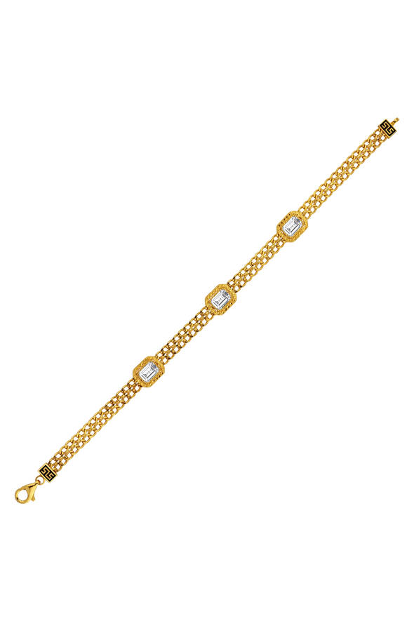 Baget Taşlı Altın Bileklik - 1