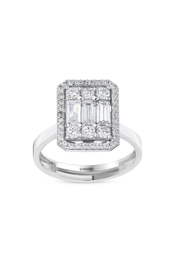 Baget Taşlı Altın Yüzük - 1