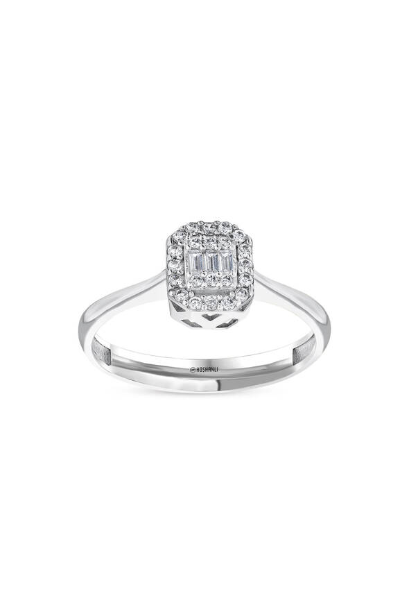 Baget Taşlı Altın Yüzük - 1