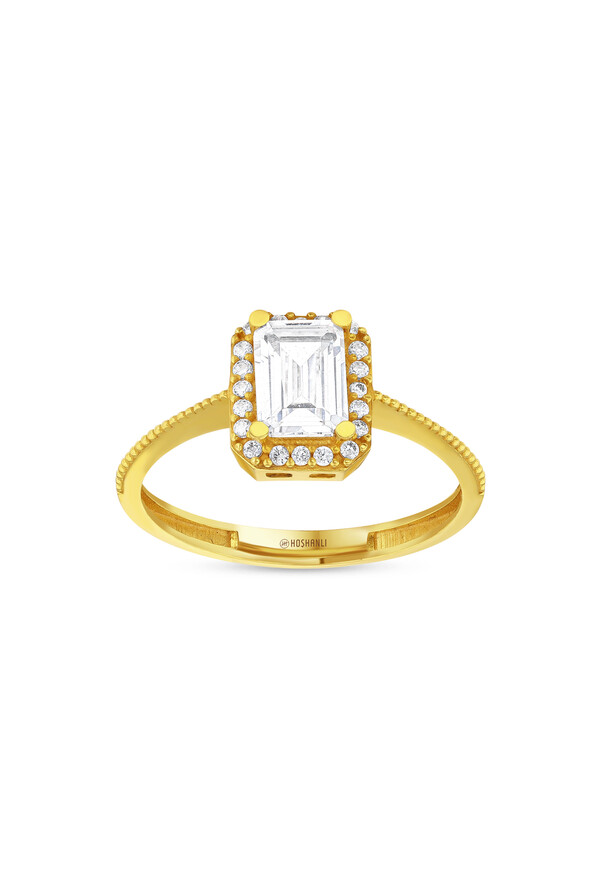 Baget Taşlı Altın Yüzük - 