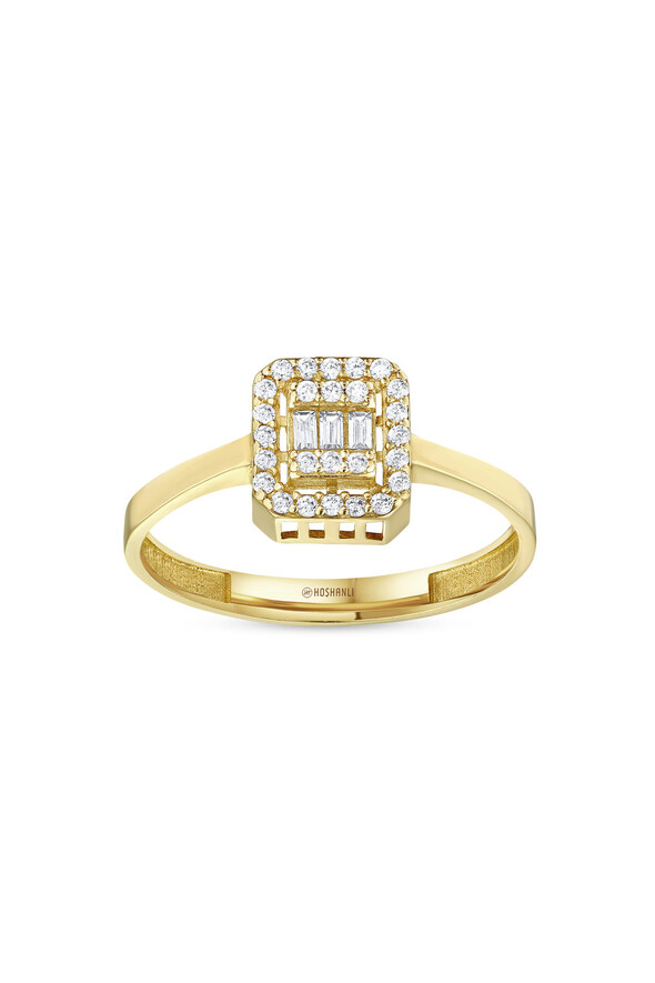 Baget Taşlı Altın Yüzük - 