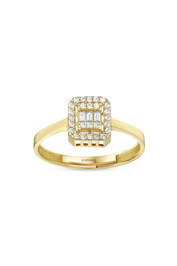 Baget Taşlı Altın Yüzük - 1