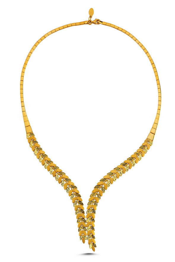 Başak Modeli Altın Üçlü Set - 2