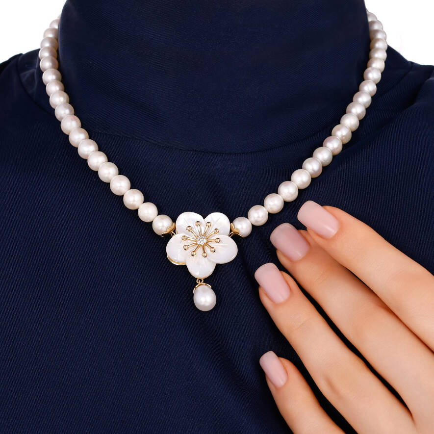 Berra Hoşhanlı İnci Pırlanta Set - 2