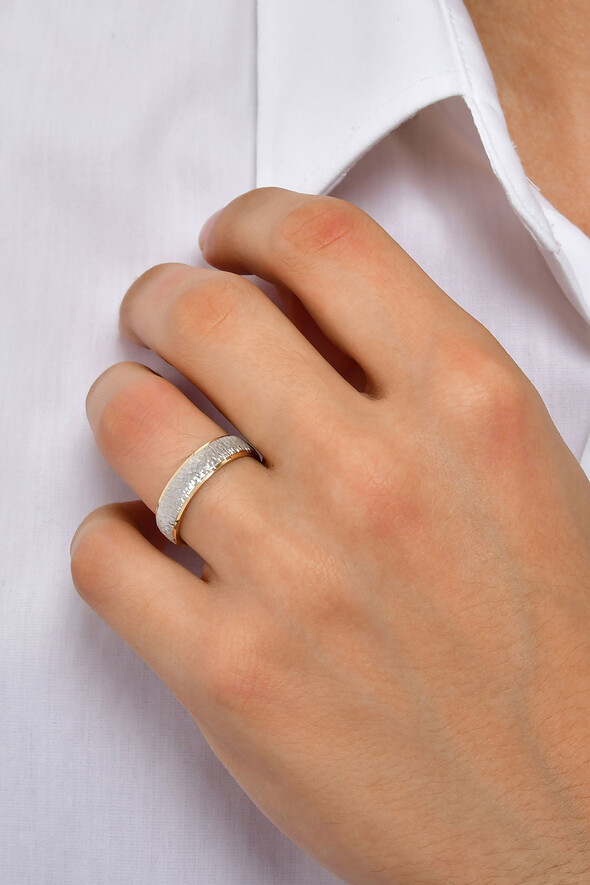 Beyaz Altın Detaylı Alyans - 2