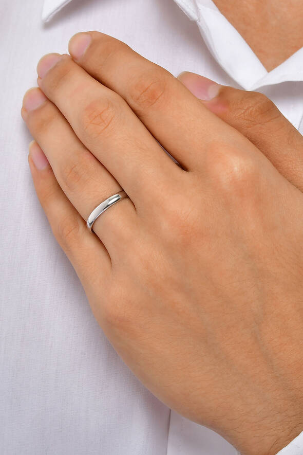 Bombeli Beyaz Altın Alyans - 2