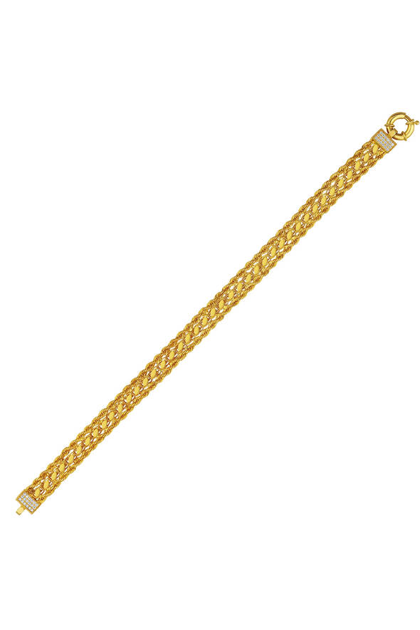 Burma Deyatlı Altın Zincir Bileklik - 1
