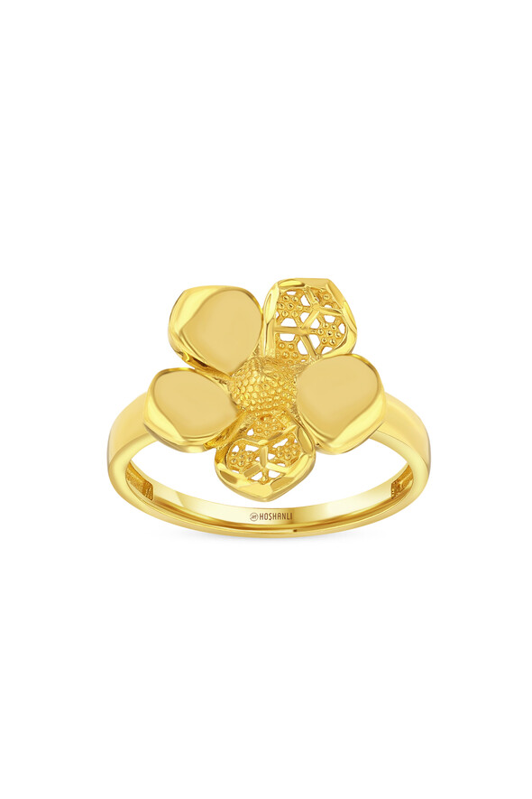 Çiçek Altın Yüzük - 