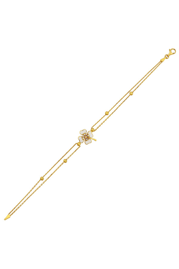 Çiçekli Altın Bileklik - 