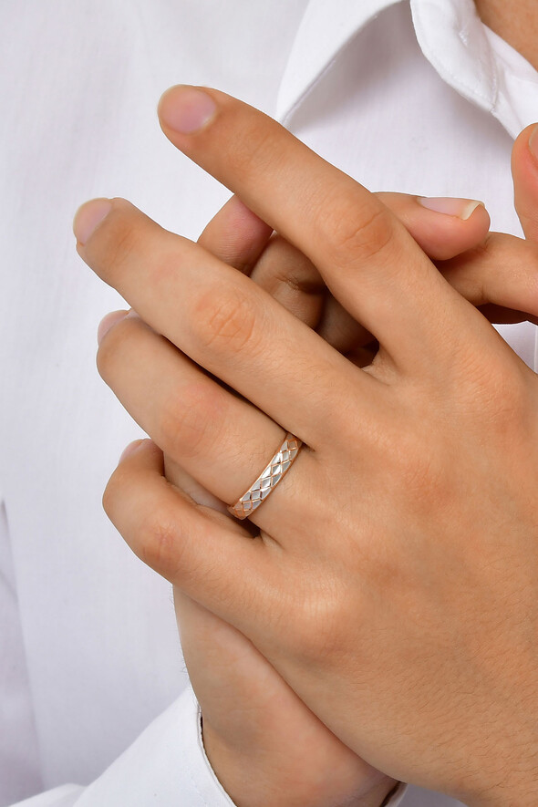 Desenli Altın Alyans - 2