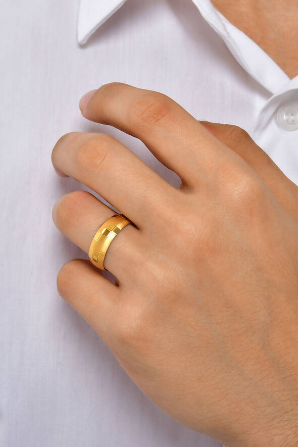 Desenli Altın Alyans - 2