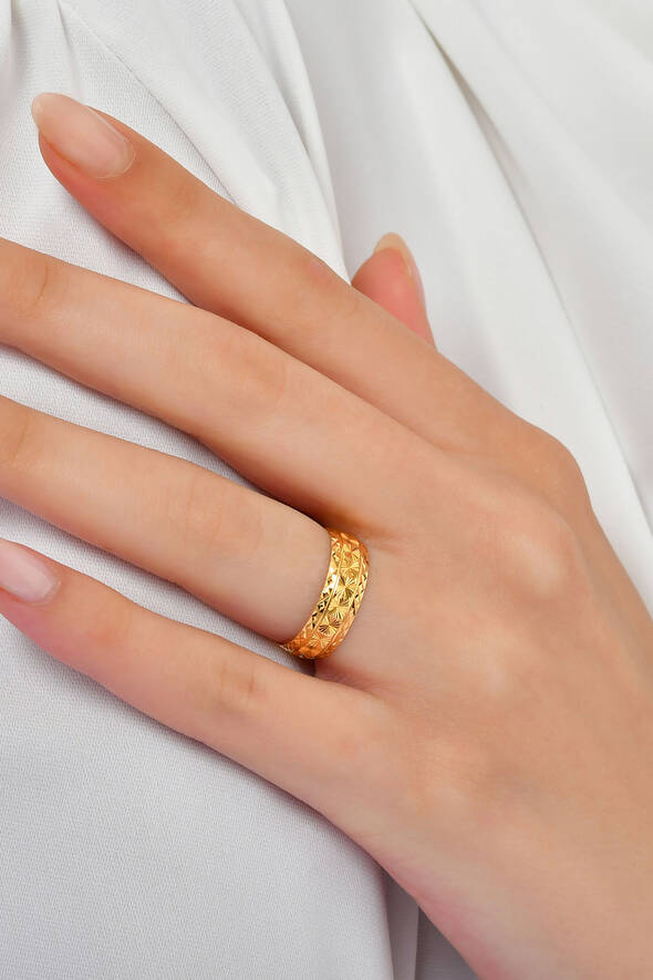 Dokulu Altın Alyans - 2