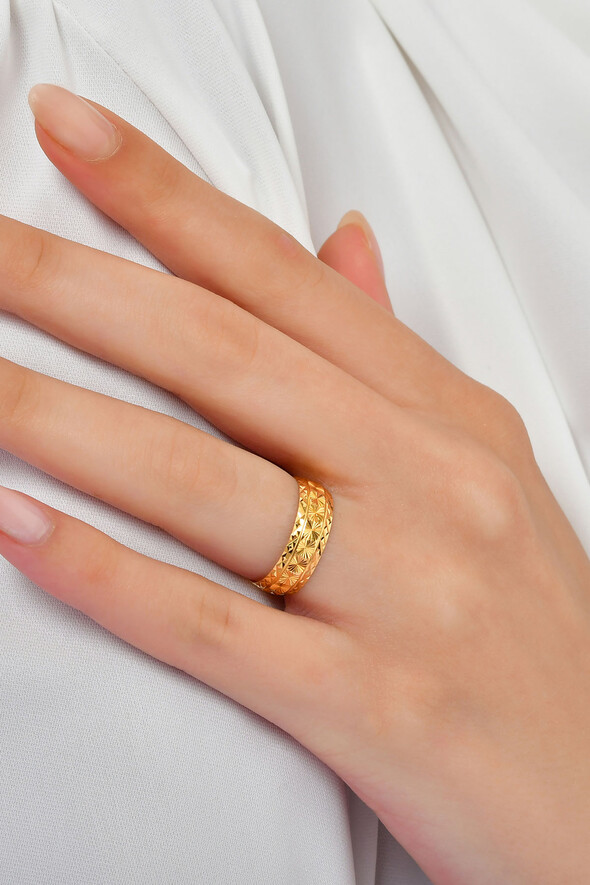 Dokulu Altın Alyans - 2